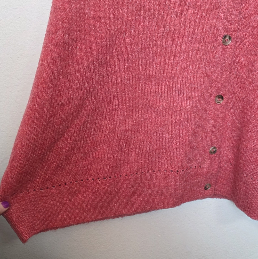 TORRID Vegan Cashmere Cardigan V-Neck Drop Shoulder Sweater Pink Plus Size 5X - Picture 7 of 13